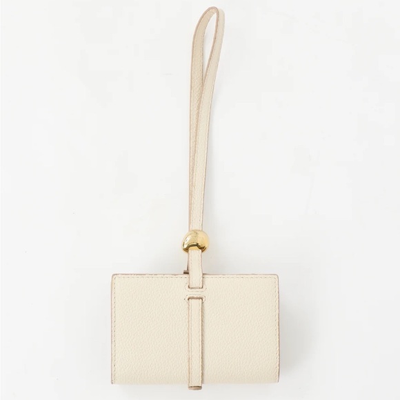 Polène Kayé Card Holder Cream Textured Duo Chalk - Picture 4 of 7